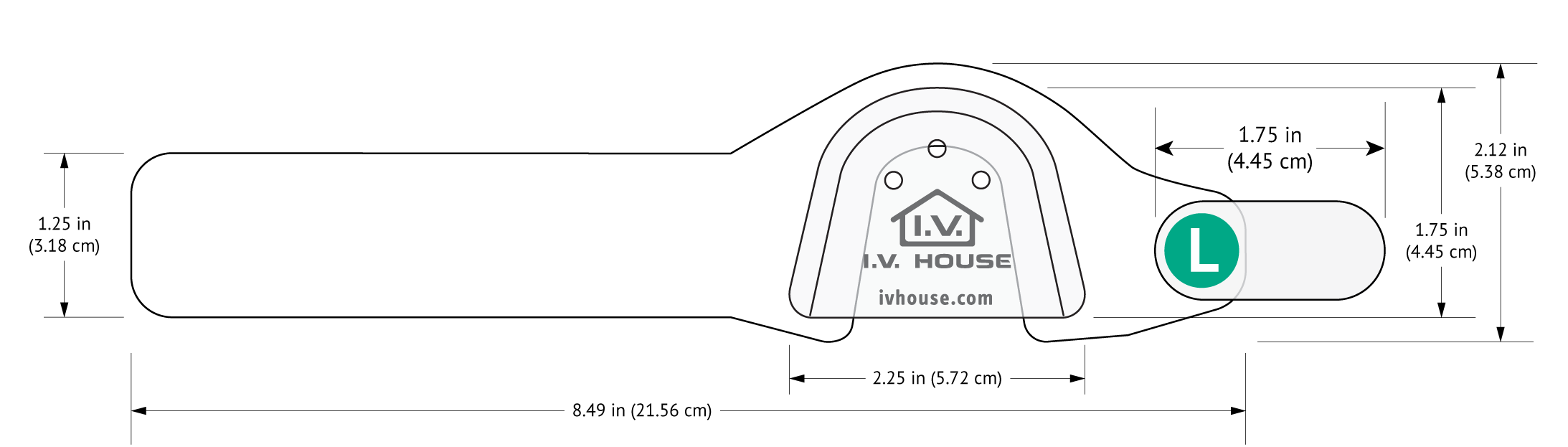 330L I.V. House UltraDressing with Dimensions