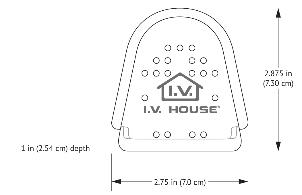 750LFP I.V. House UltraDome Plus with dimensions