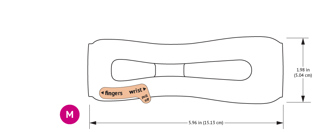 939M-Basic TLC Wrist Splint with dimensions