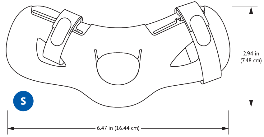 949S-Foot TLC Foot Splint with dimensions