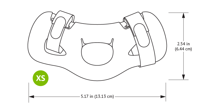 949XS-Foot TLC Foot Splint with dimensions