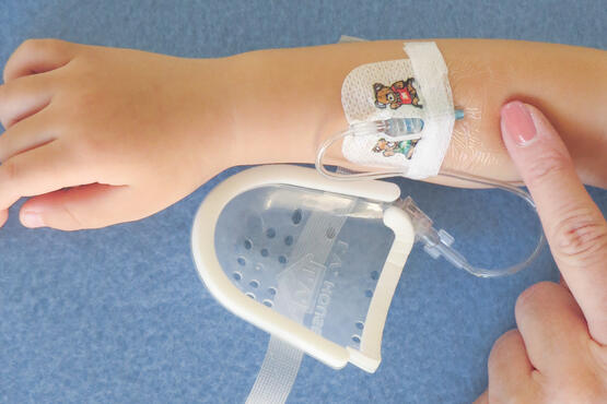 pediatric IV in forearm with I.V. House UltraDome